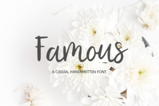 Famous: A Romantic Script Typeface for Editorial Design