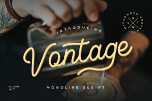 Vontage: A Refined Script Typeface for Editorial Design